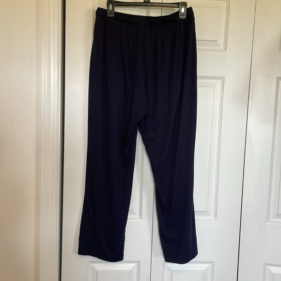 Women’s Chaps M Navy blue lounge pajama Pants Front Pockets drawstring elastic - Picture 6 of 8